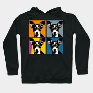 Pop Retro Rat Terrier Art - Cute Puppy Hoodie